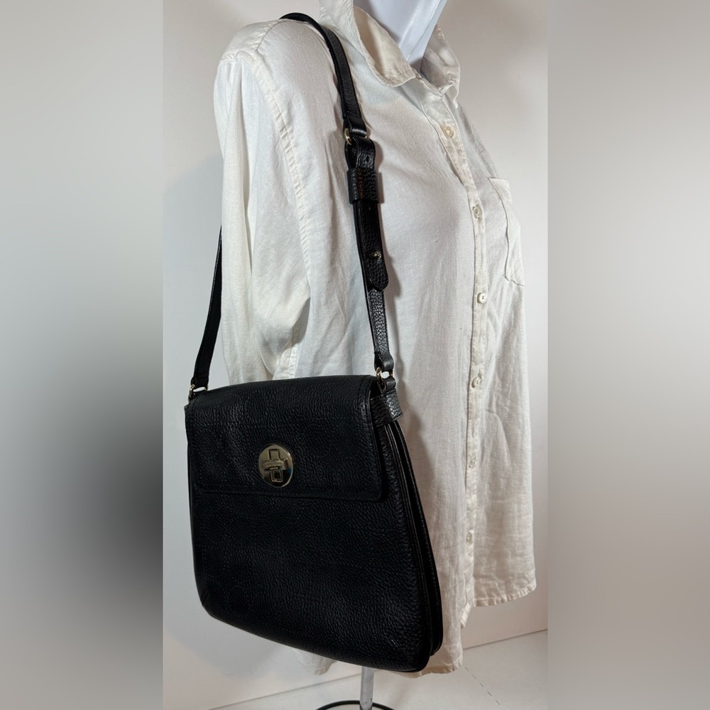 Kate Spade York Street Double Vanessa Noel Leather Hobo Shoulder Bag Black